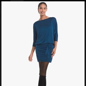 White House Black Market Blue/Teal dress, size M